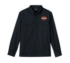 Men's Bar & Shield Long Sleeve Shirt for Harley-Davidson (2XL) - Black