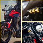 2X Dynamic Amber Turn Signal Light Indicators for Motorcycle (12V)