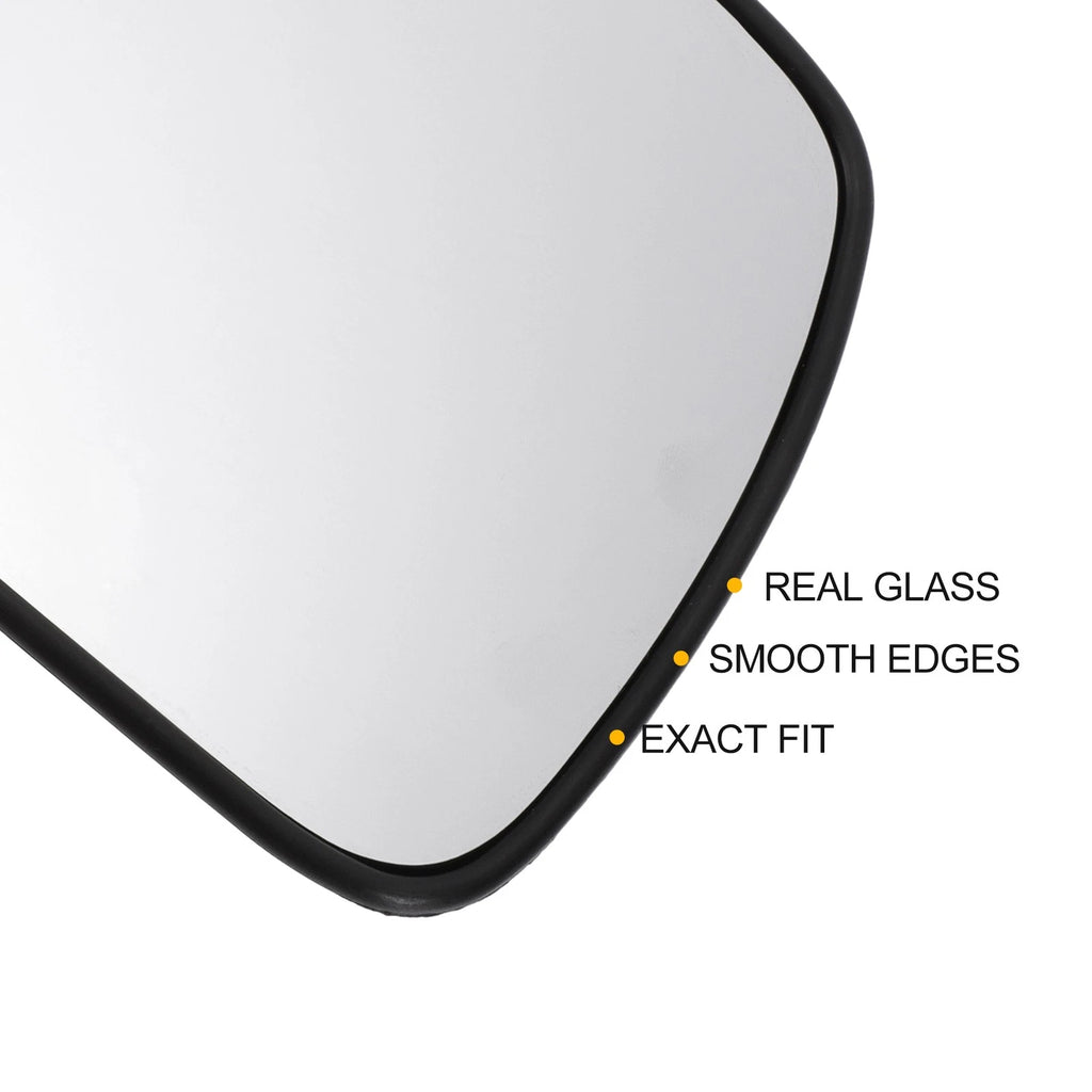 Right Side White Mirror Glass w/ Back for KIA Picanto (2004–2007)