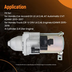 12V Starter Motor for Honda Accord CR-V (2013–2017) 312005A2A51