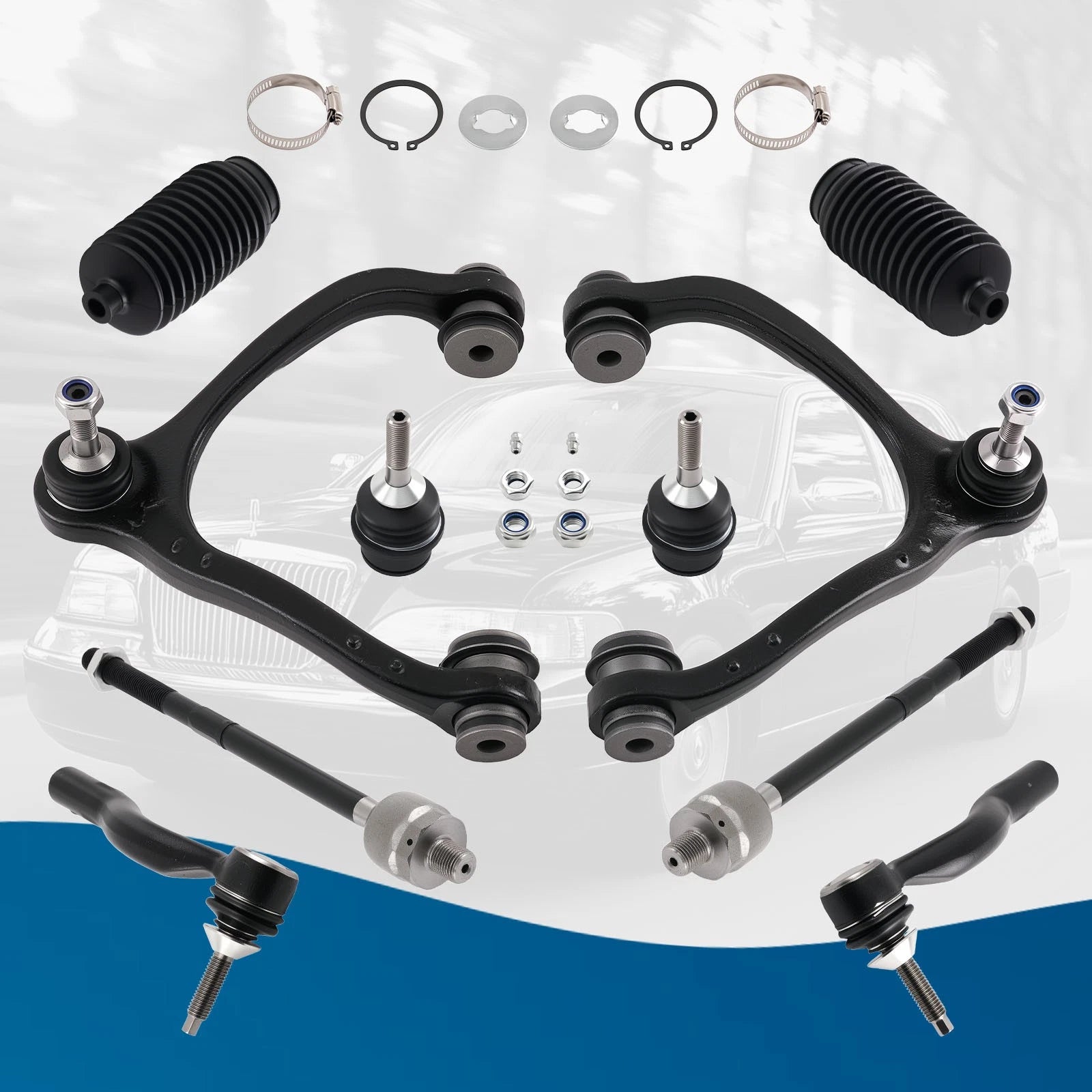 10x Front Upper Control Arm Tie Rod for Ford Crown Victoria, Town Car (2003–2011)