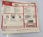 Original Dealer Window Sticker for Ford Ranger 4X4 2001