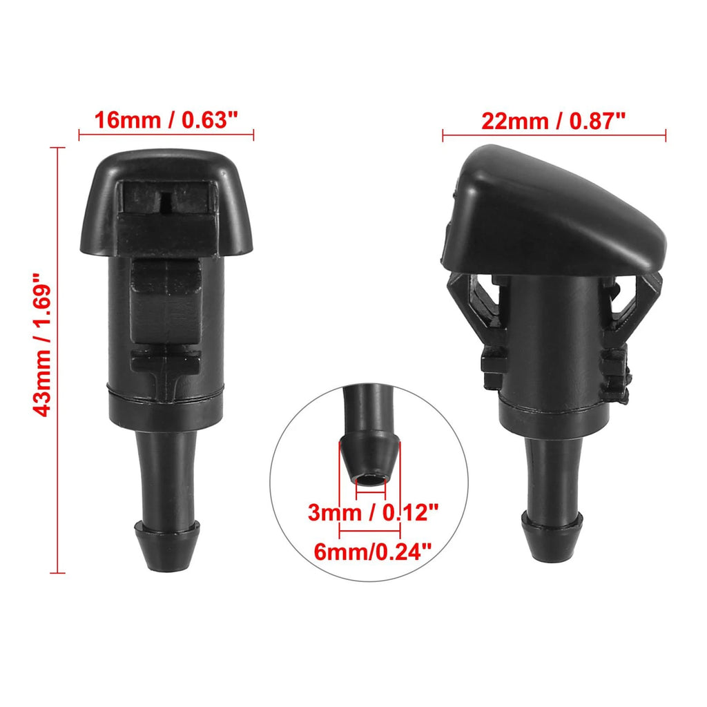 Set of 4 Front Windshield Washer Nozzles for Dodge Ram Chrysler 5113049AA