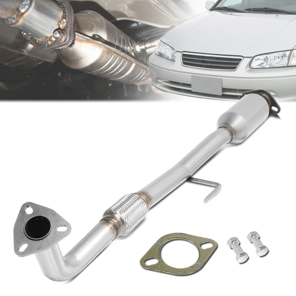 Catalytic Converter Flex Exhaust Pipe Kit for Toyota Camry Solara (1997–2001)
