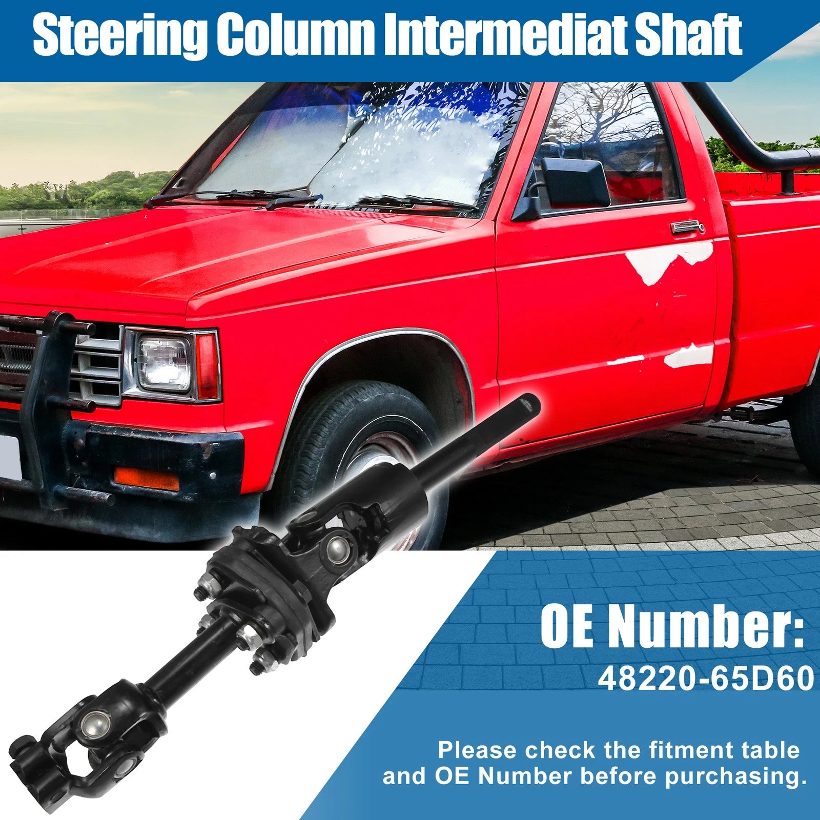 Lower Intermediate Steering Shaft Column 48220-65D60 for Chevy Suzuki 