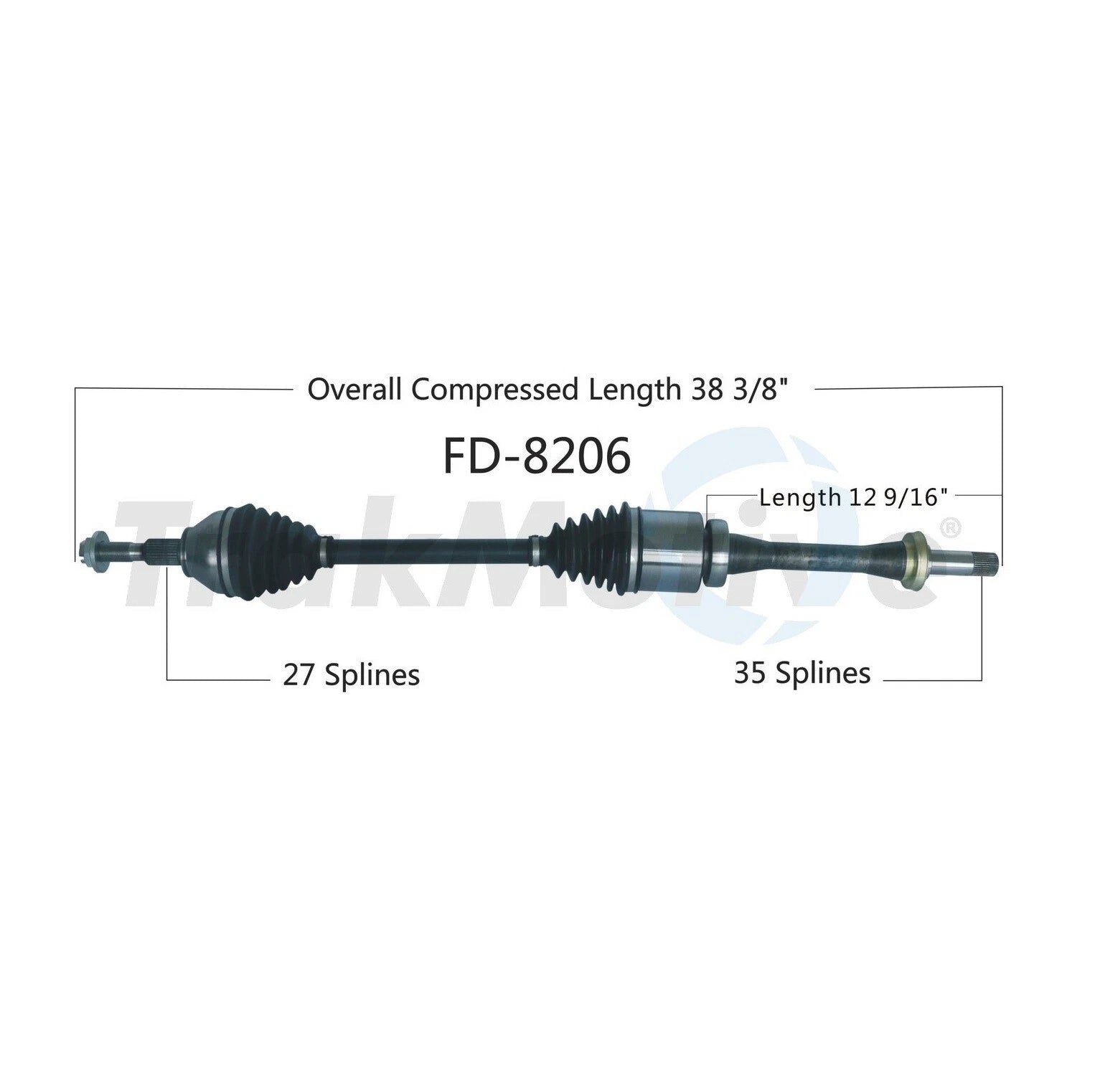 CV Axle Shaft for Ford Fusion Lincoln MKZ (2013–2020) SurTrack FD-8206