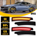 4Pcs LED Side Marker Lights for Ford Mustang (2024–2025) Amber & Red EXV