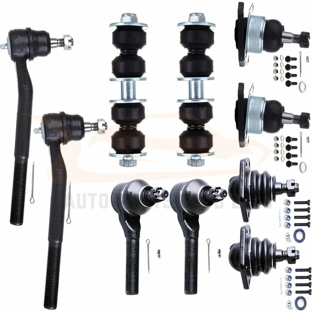 10 Piece Suspension Ball Joint Tie Rod Kit for Chevy GMC S-10 (1982–2004)