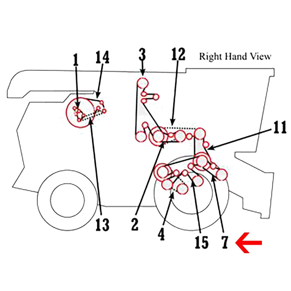H221731 Std Feed Accelerator Belt for John Deere 9560 9650 9660 9750 9760 9860