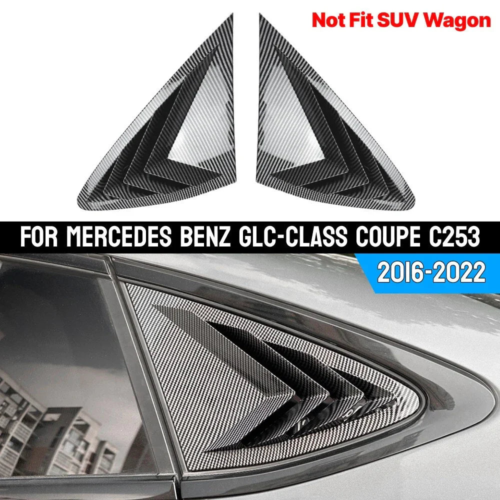Carbon Style Window Louver Cover for Benz GLC-Class Coupe (2016–2022)