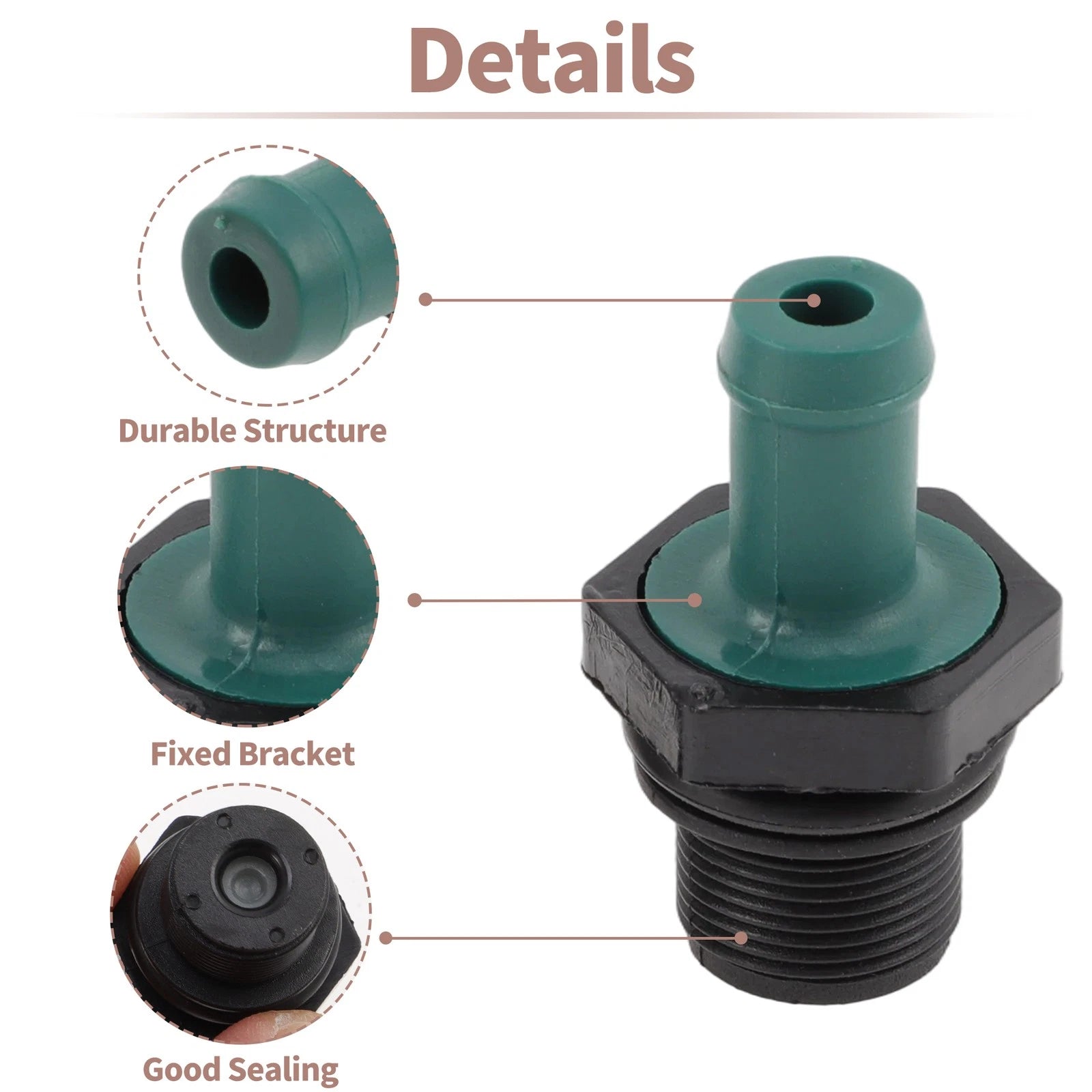Set of 2 PCV Valves for Nissan Altima (2007–2015) 118106N202 Plastic Black Green