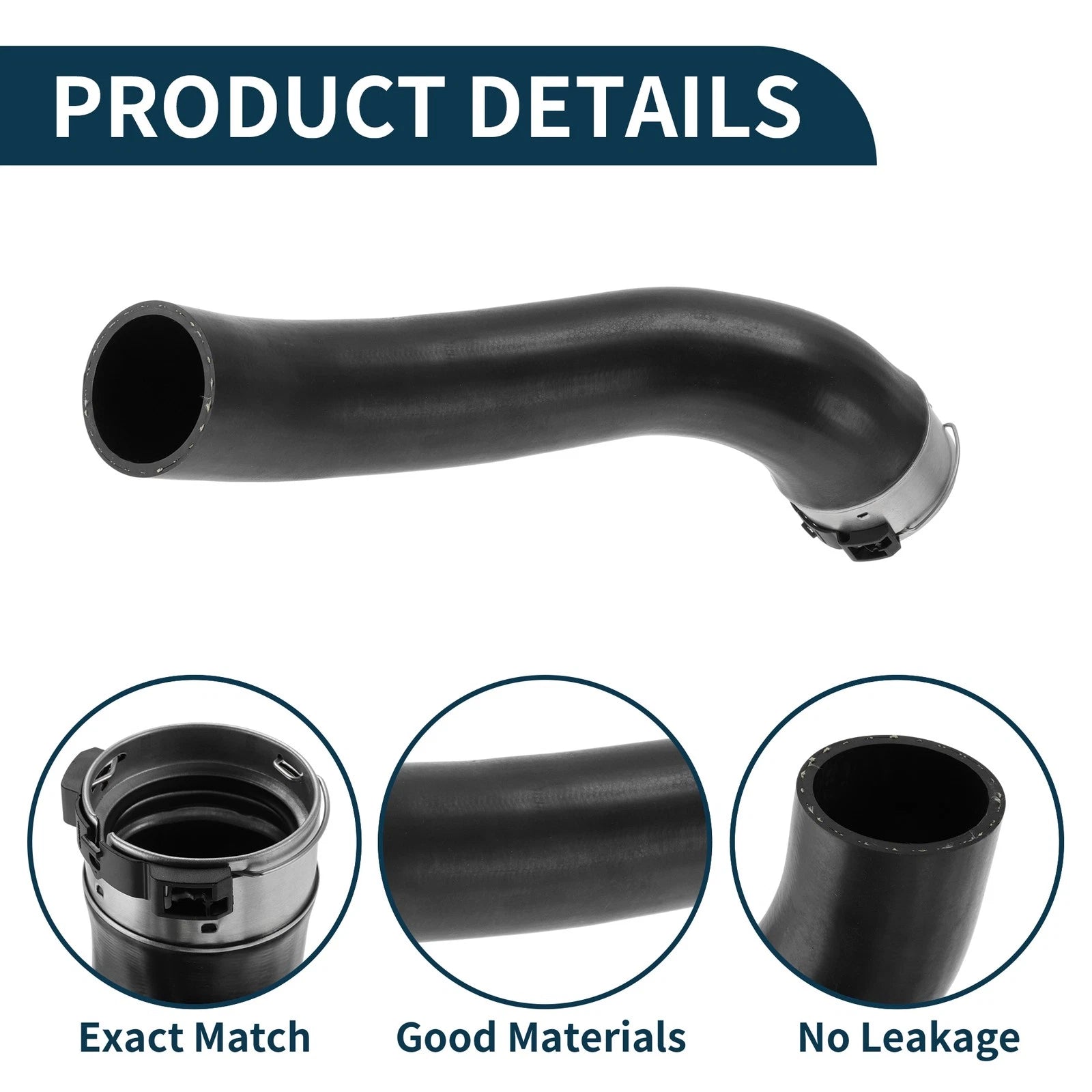 Radiator Hose for BMW 5 Series F07 (2009–2017) No. 11617800145 Black