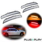 Set of 4 Amber LED Side Marker Lights for Dodge Charger (2015–2023)