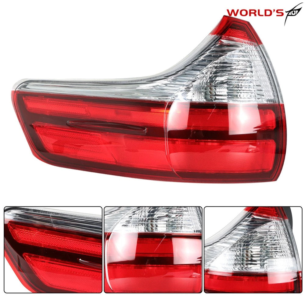 Rear Outer Brake Tail Light for Toyota Sienna (2015–2020) Clear Left Side