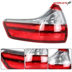 Rear Outer Brake Tail Light for Toyota Sienna (2015–2020) Clear Left Side