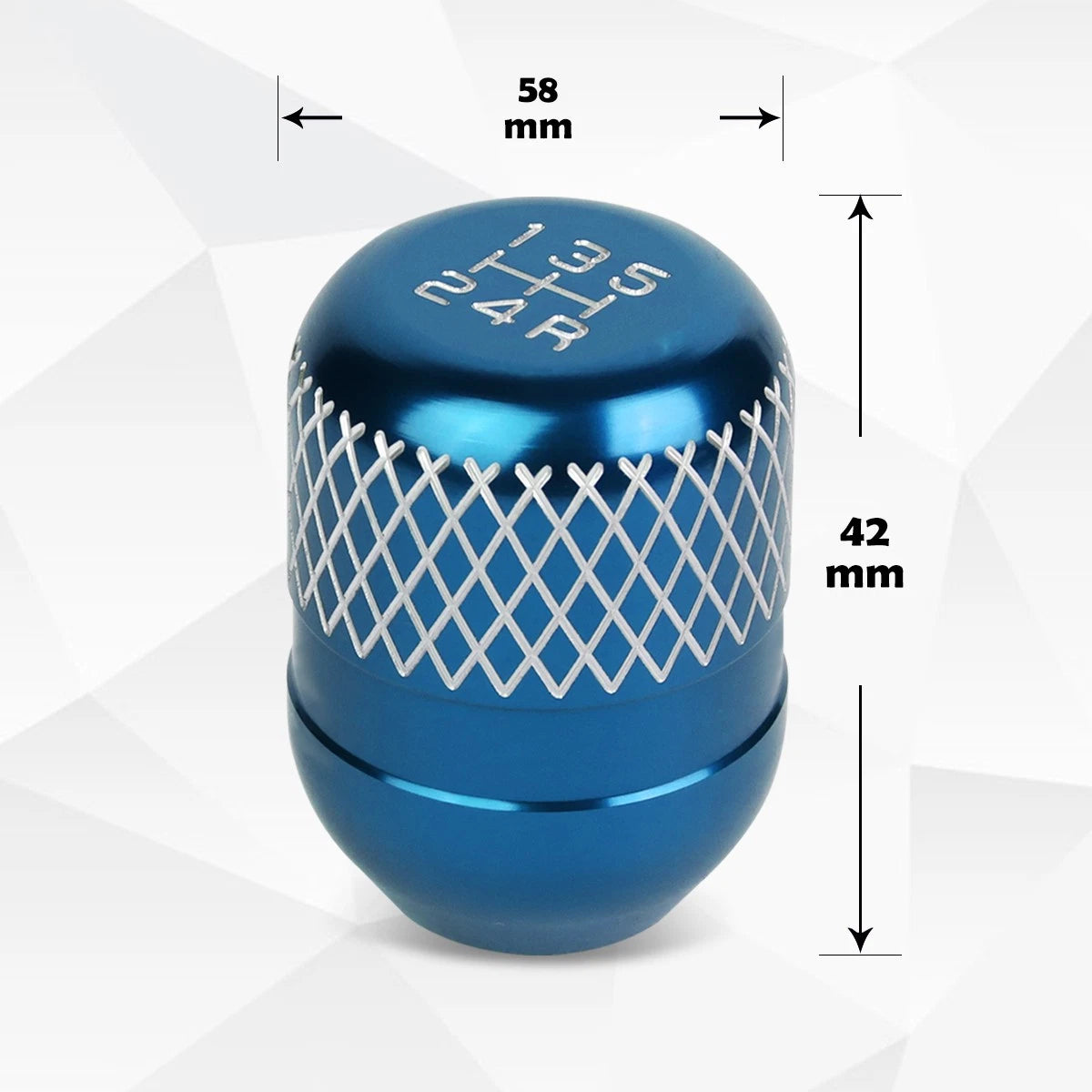 5-Speed Aluminum Shift Knob for Universal JDM Type-R Style (42mm)
