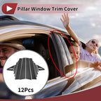 12 Pcs Door Pillar Window Trim for Toyota Corolla Hatchback (2019–2024) Carbon Fiber