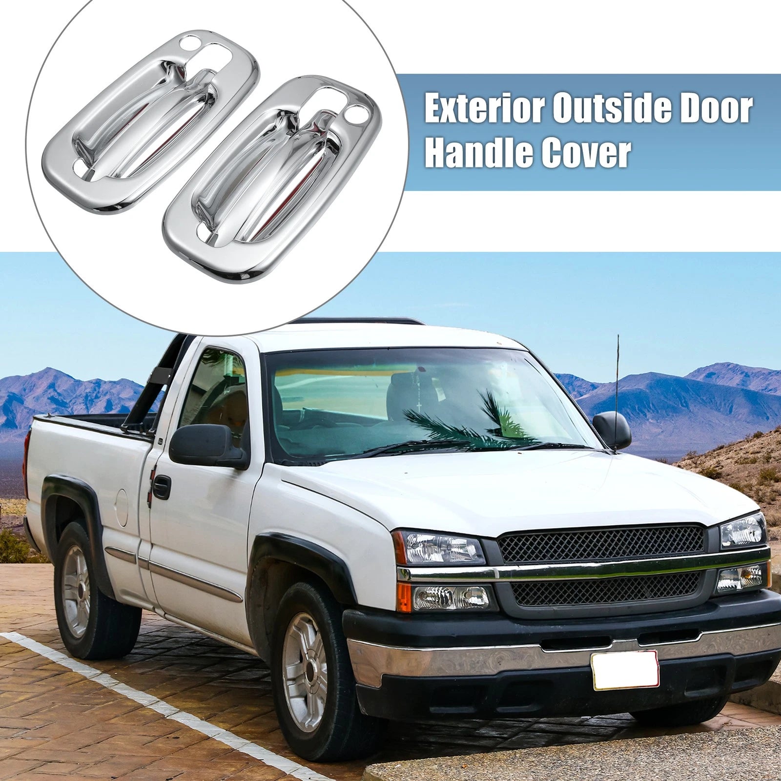 2X Exterior Door Handle Cover for Chevrolet Tahoe (2000–2006) 2 Keyhole