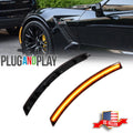 2X Smoke Lens Amber LED Front Side Marker Light for Chevy Corvette C7 (2014–2019)