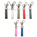 Leather Key Chain Loop Strap Holder Ring Clip Buckle for Car, House (—)