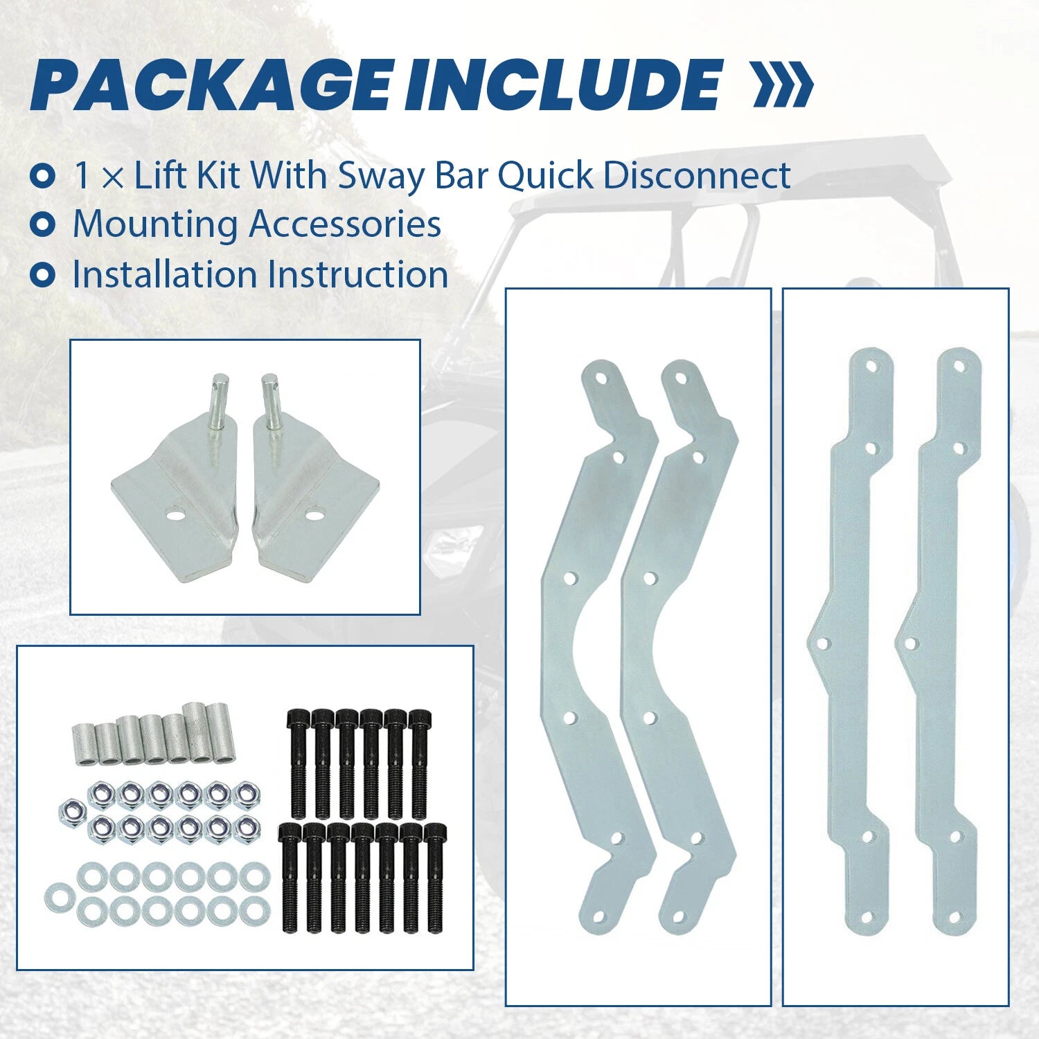 Full Lift Kit with Sway Bar Quick Disconnect for Polaris RZR 800 (2007–2014)