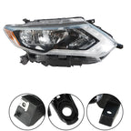 Set of 2 Chrome Halogen Projector Headlights for Nissan Rogue (2017–2019)