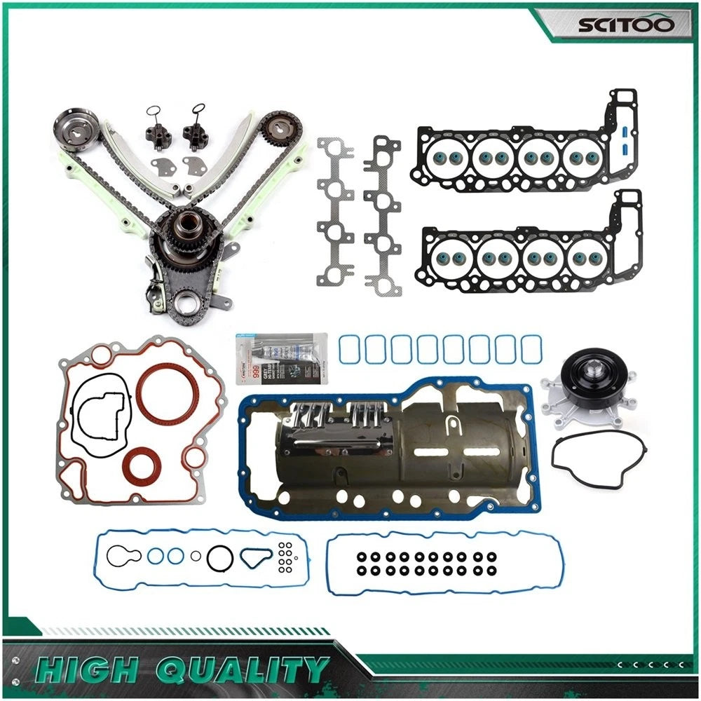 Head Gasket Set w/ Bolts & Timing Chain Kit for Dodge Ram 1500 (2004–2007)