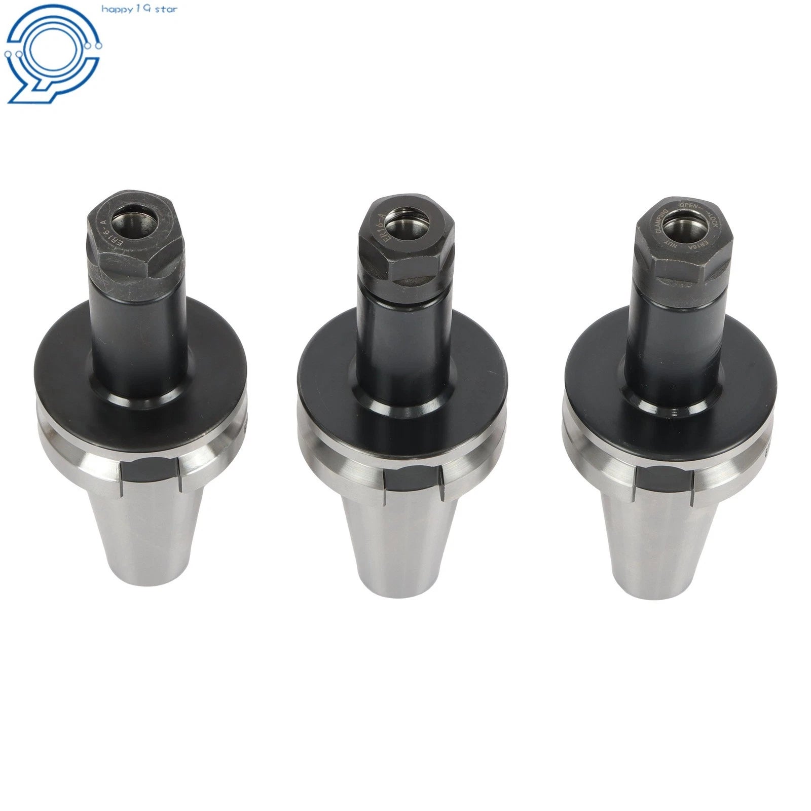 BT40 ER16 100mm Chuck Set 3 PC M16 Thread for CNC Machines