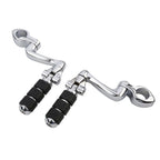 Engine Guard Foot Pegs Mounts 1 1/4 Chrome for Harley Honda Suzuki