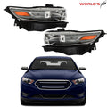 Set of 2 Halogen Projector Front Headlights for Ford Taurus (2013–2016)