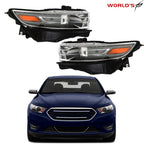 Set of 2 Halogen Projector Front Headlights for Ford Taurus (2013–2016)