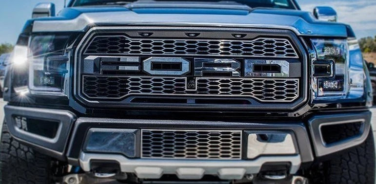 Stainless Grille Letters for Ford F150 Raptor FACTORY Style (2017–2019)