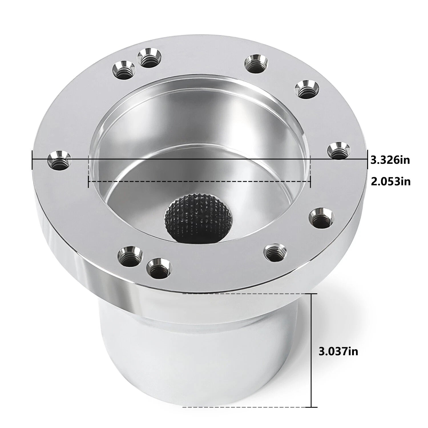 Chrome Steering Wheel Hub Adapter for EZGO RXV/TXT (1970–Present)