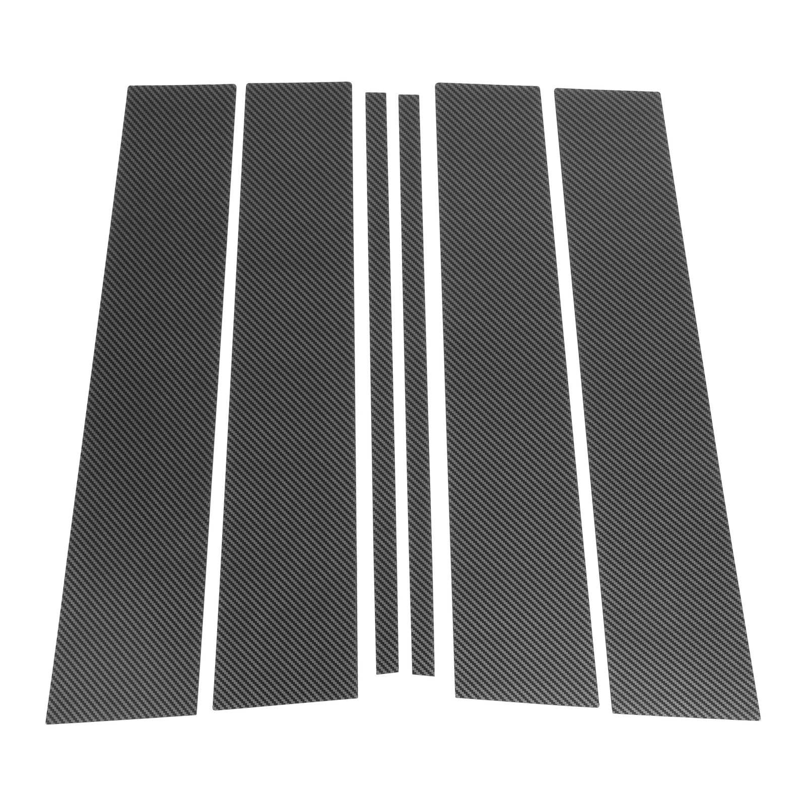 6 Pcs Door Pillar Window Trim for Ford Explorer (2020–2023) Carbon Fiber Black