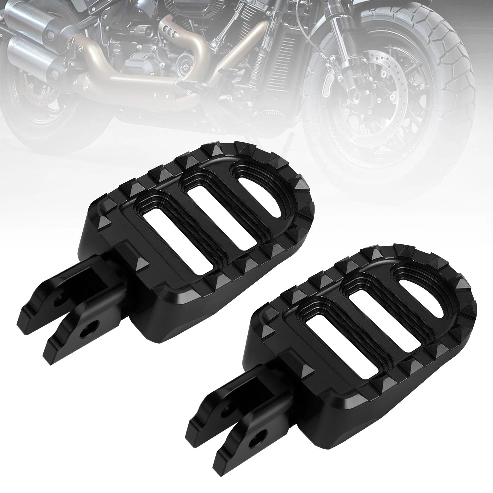 Front Footrests Foot Pegs for Harley Sportster S, Low Rider, Fat Bob, Softail Slim