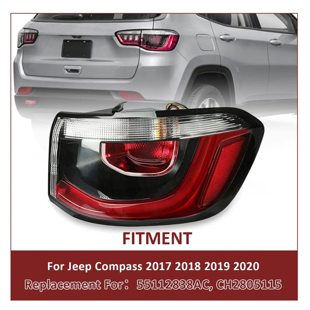 Right Passenger Side Rear Tail Light for Jeep Compass (2017–2020)