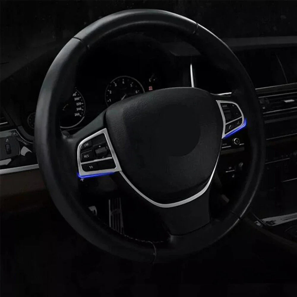 Car Steering Wheel Button Cover Trims for BMW 5 7 Series (2010-2017)