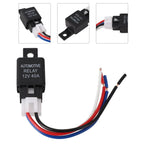 12V 40A 4 Pin SPST Relay with Cable for Automotive Van Boat Bike