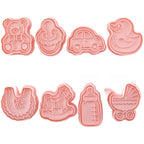 8 Piece Baking Tool Set Cookie Cutters for Dessert Preparation