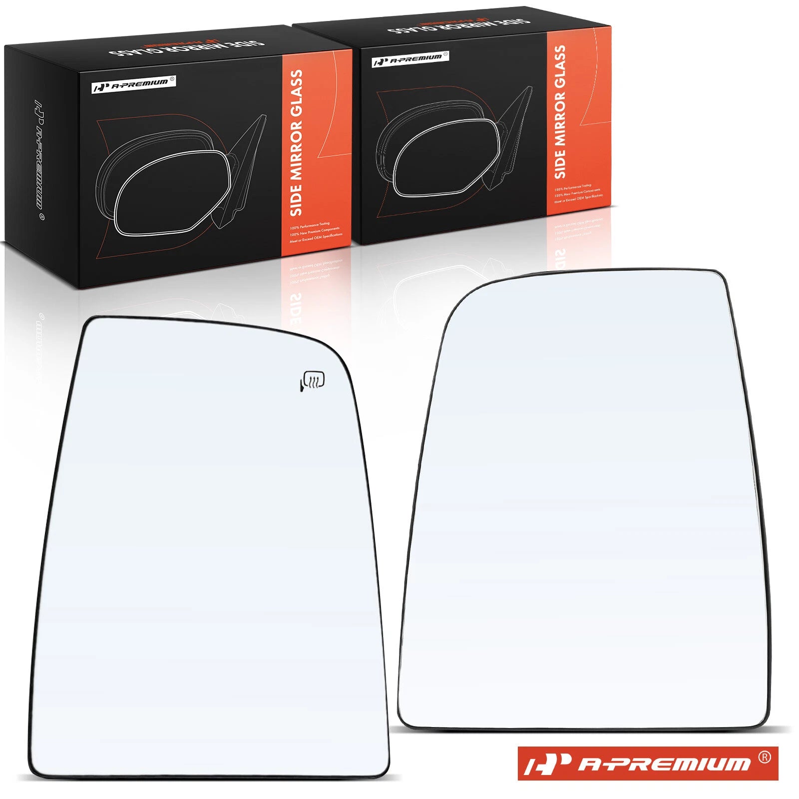 2X Heated Power Mirror Glass for Ford Transit-150 250 (2015–2020)