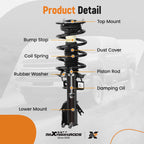 2X Front Complete Shock Strut Assembly for Ford Fusion (2013–2020)