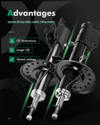 Front Pair Shocks for Nissan Rogue 2.5L (2008–2012)