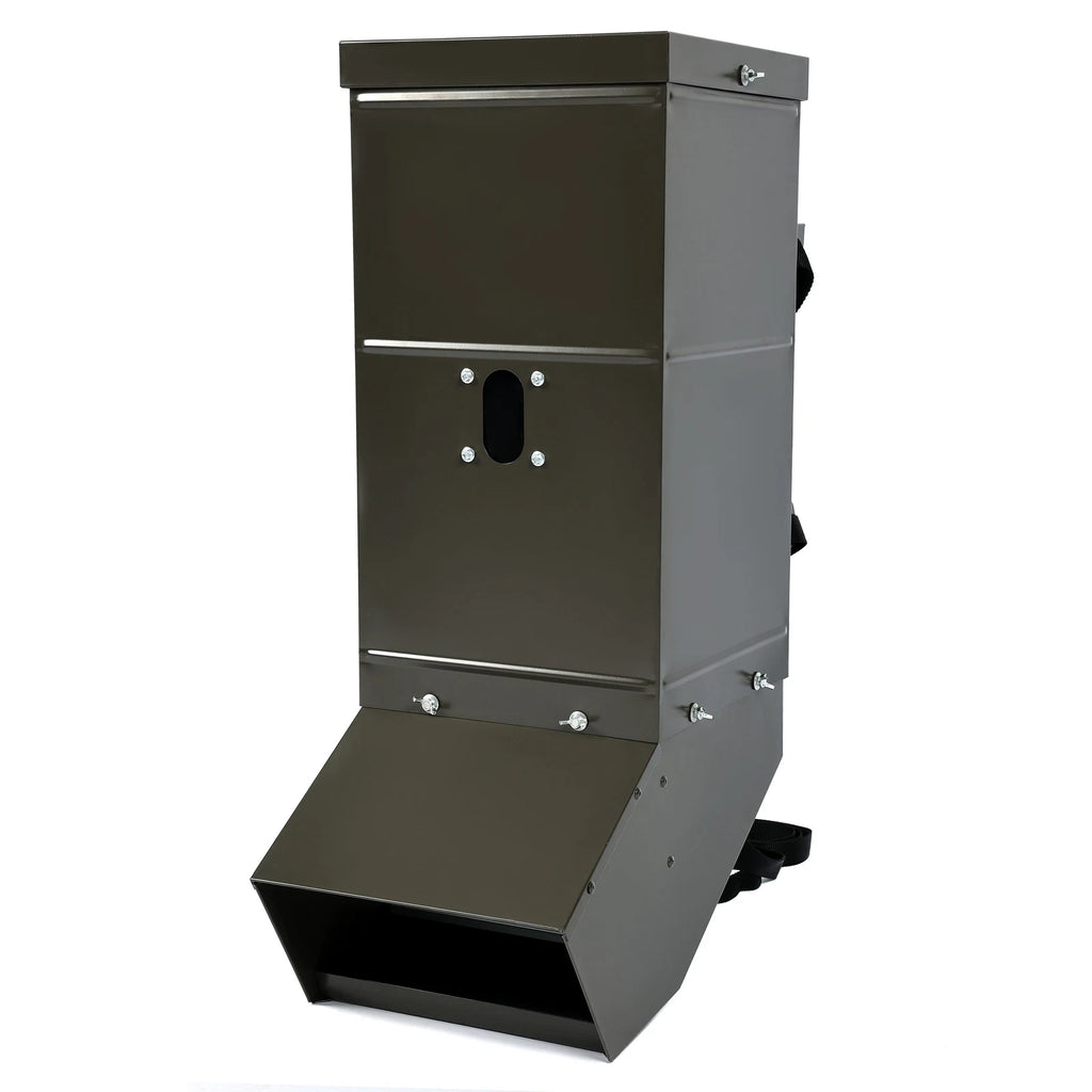 Portable Steel Gravity Feeder for Deer Hunting (85lb Capacity)