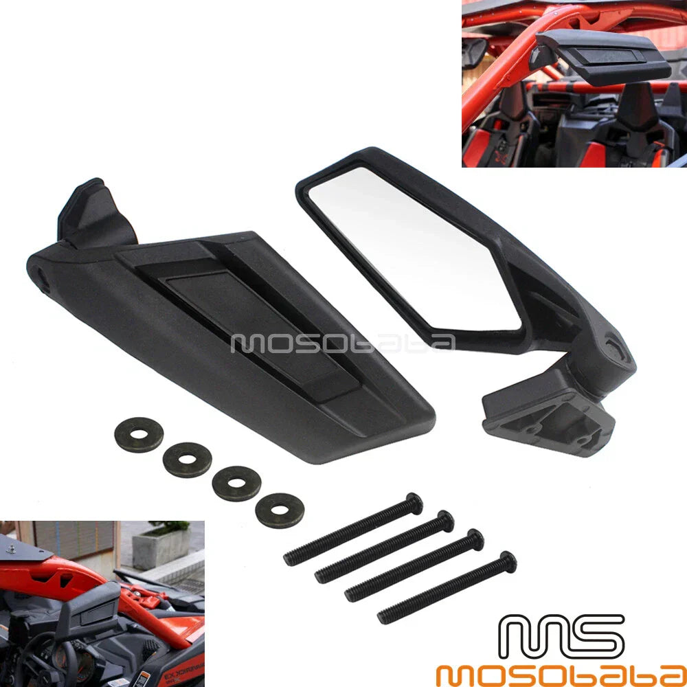Racing Side Rear View Mirrors for Can Am Maverick X3 XRS XDS MAX UTV (2017-2019)