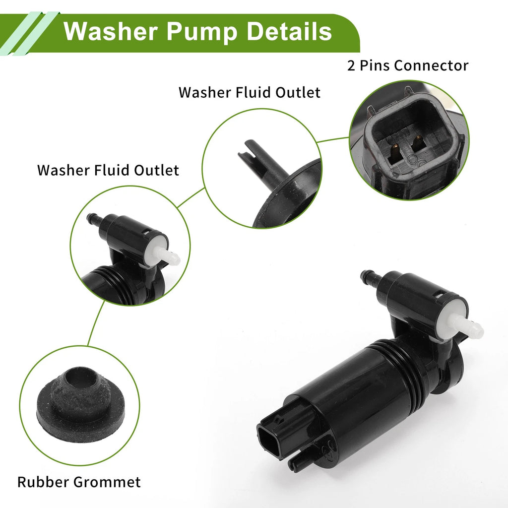 Windshield Washer Pump w/Grommet for Benz (A2318660021)