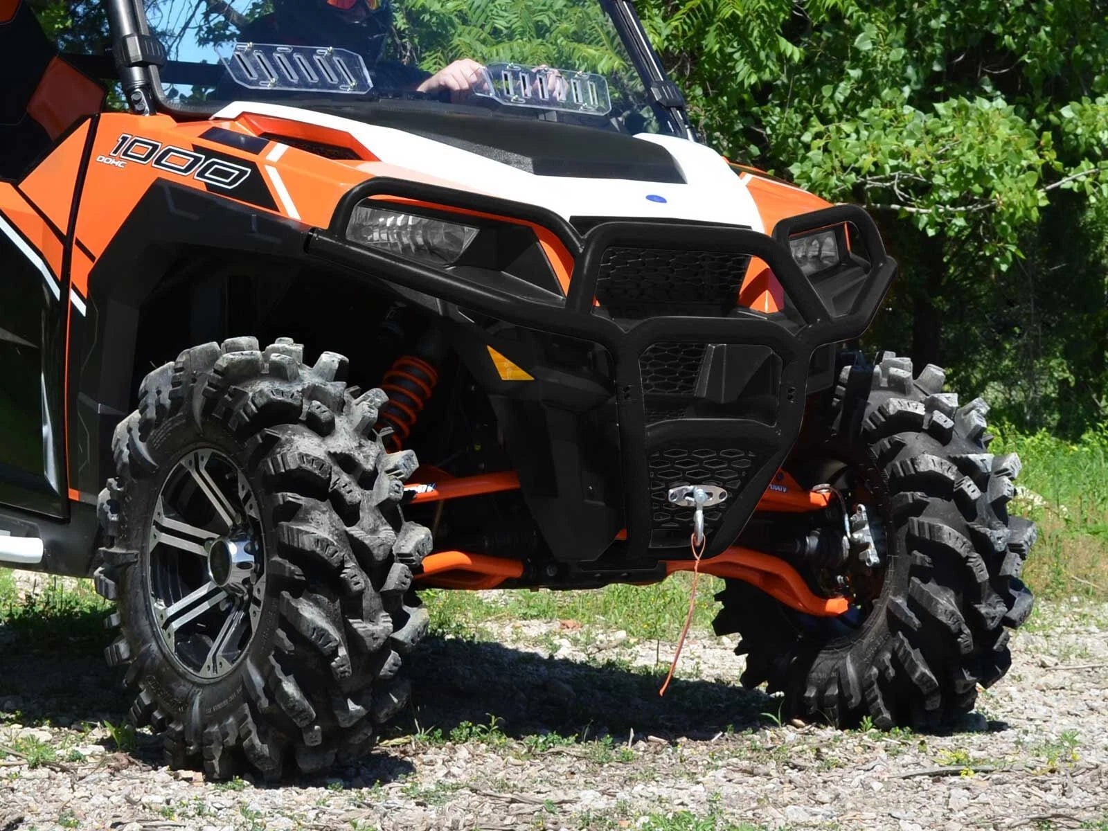 Heavy Duty Front Bumper for Polaris General 1000 (2016–2023) - Wrinkle Black