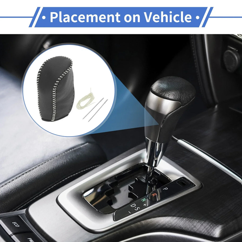 Car Gear Shift Knob Cover for Hyundai Tucson 2010-2013 - 1 x Black Beige