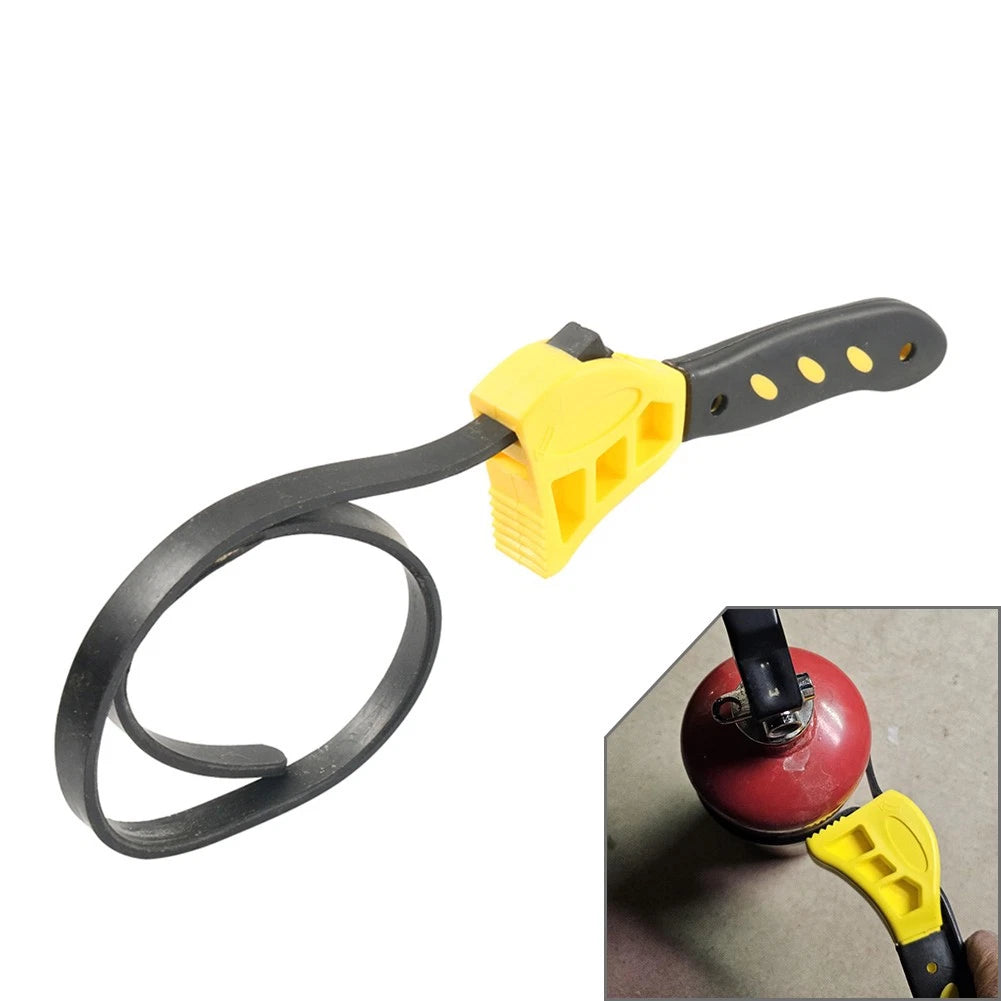 8 Inch Rubber Strap Wrench Tool for Oil Filter and Pipe Mechanics