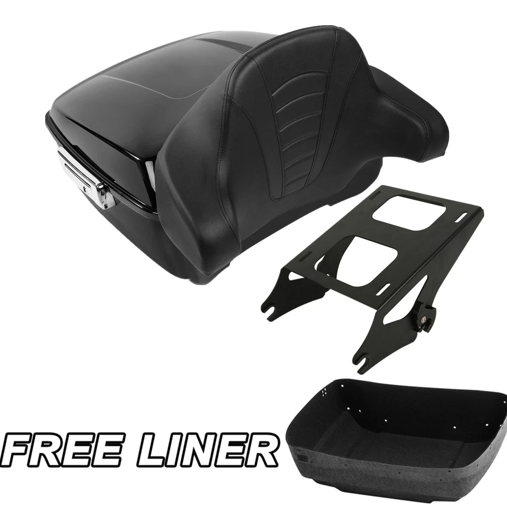 Trunk Backrest Pad Mount Rack for Harley Electra Glide King (2014–2023)