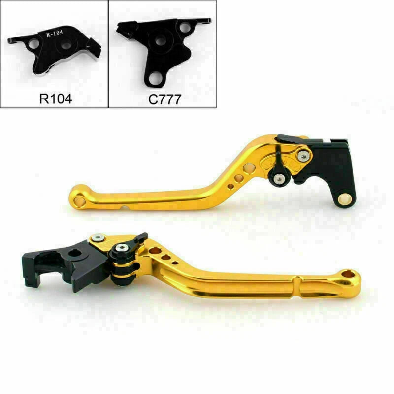 Long Brake Clutch Levers for Yamaha MT-01 (2004–2009), V-MAX (2009–2014) Gold T9